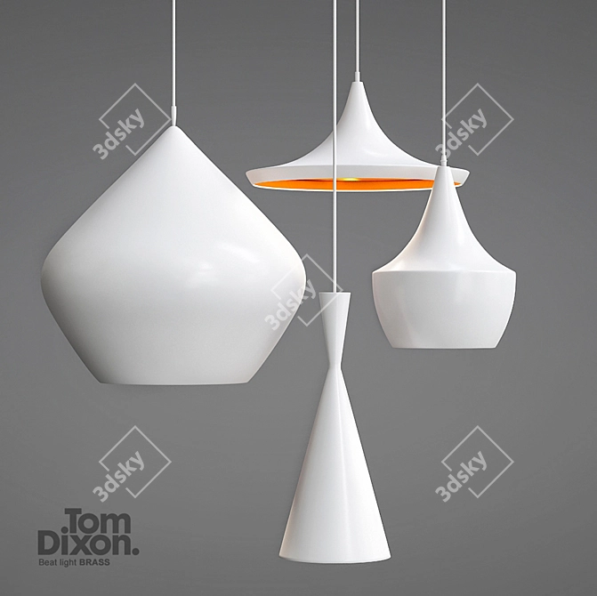 Elegant Tom Dixon Copper Pendant 3D model image 1