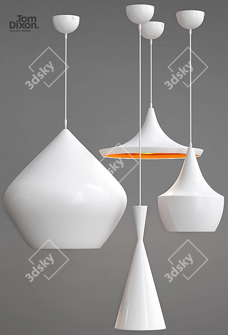 Elegant Tom Dixon Copper Pendant 3D model image 2