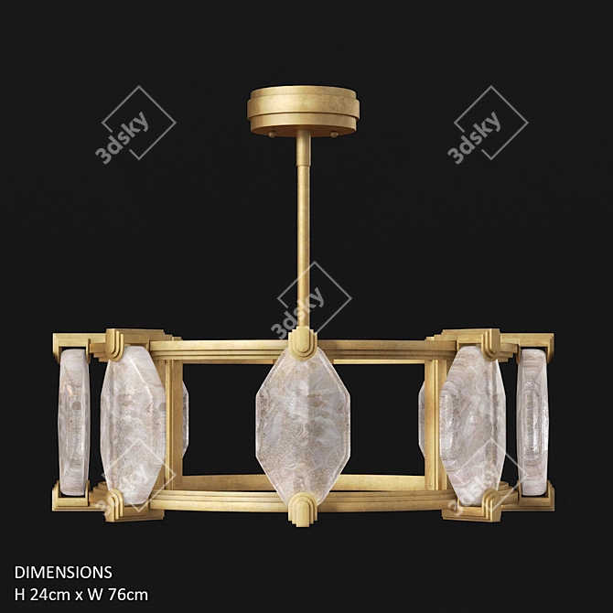Elegant Paladino Art Lamp 3D model image 3