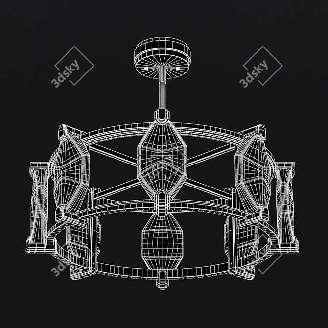Elegant Paladino Art Lamp 3D model image 2