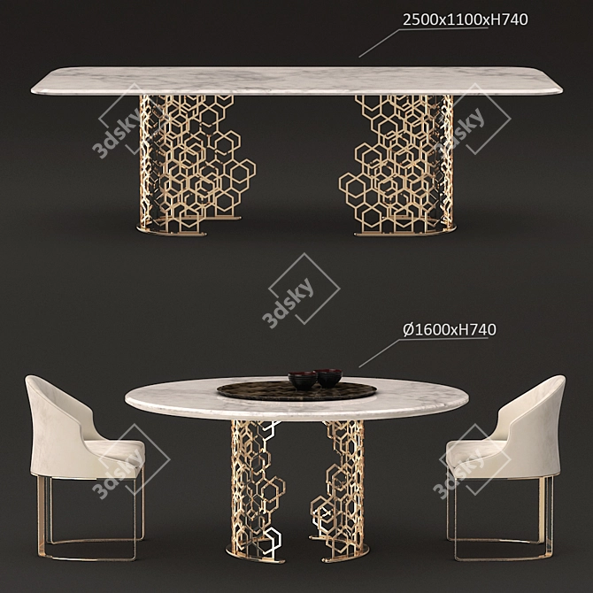 Elegant Manfred Table: Stunning Design & Superior Quality 3D model image 1