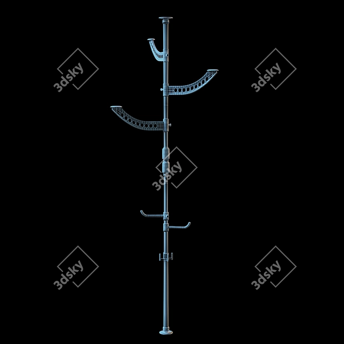 Sparkling Rhinestone Coat Hanger: Multifunctional Floor Hanger 3D model image 2