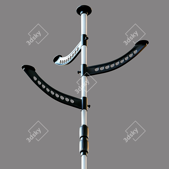Sparkling Rhinestone Coat Hanger: Multifunctional Floor Hanger 3D model image 3