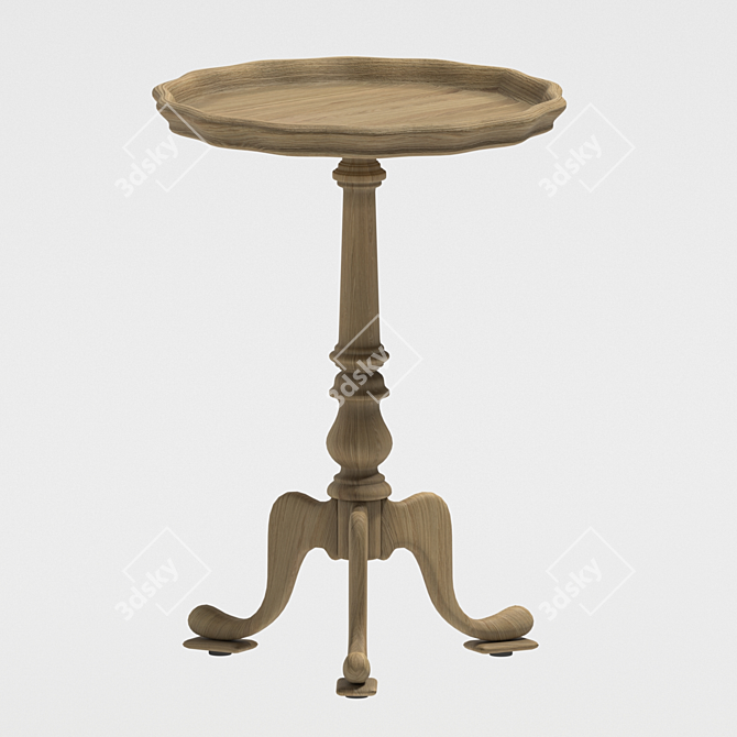 Vintage-style Side Table 3D model image 2