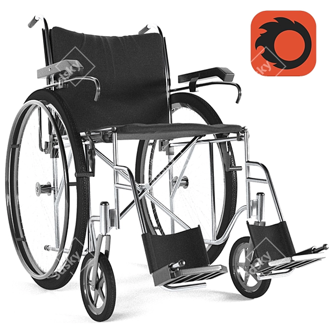 Competition-Ready Wheelchair 3D model image 1