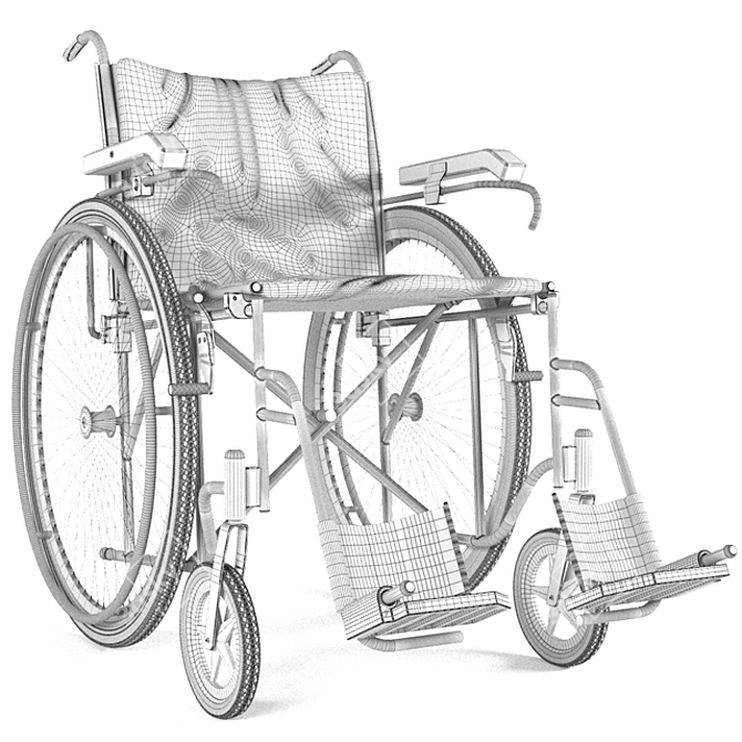 Competition-Ready Wheelchair 3D model image 2