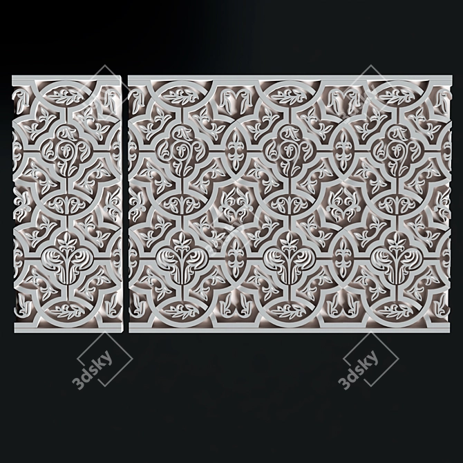 Afrasiab Gypsum Panels 01 3D model image 1