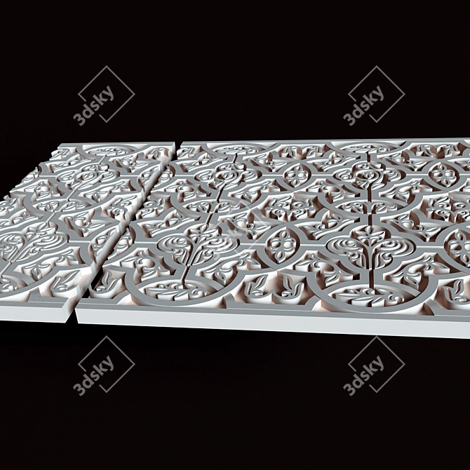 Afrasiab Gypsum Panels 01 3D model image 2