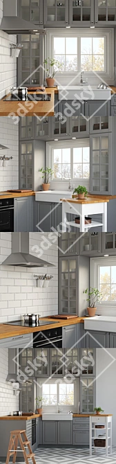 IKEA METHOD Kitchen Set 3D model image 2