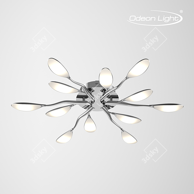 Modern Chrome Chandelier ODEON LIGHT Scoppa 3D model image 1