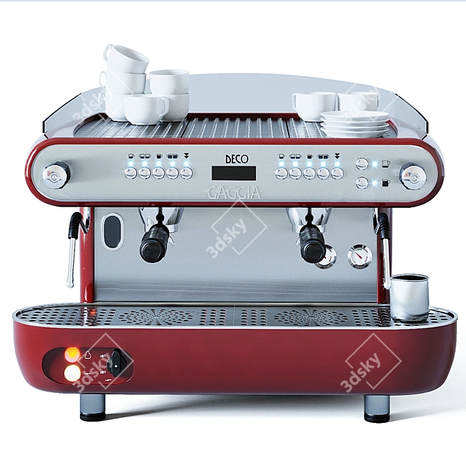 Gaggia Deco D Red - The Perfect Espresso Machine! 3D model image 1