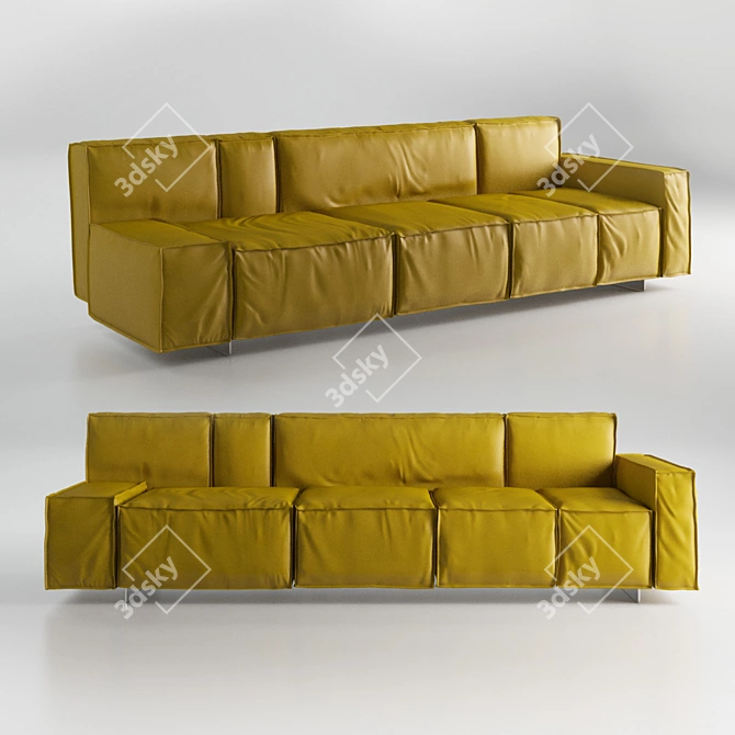 Elegant Palermo Sofa: Perfect for Your Living Space! 3D model image 1