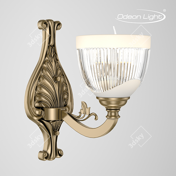 Elegant Bronze Wall Bracket 3D model image 1