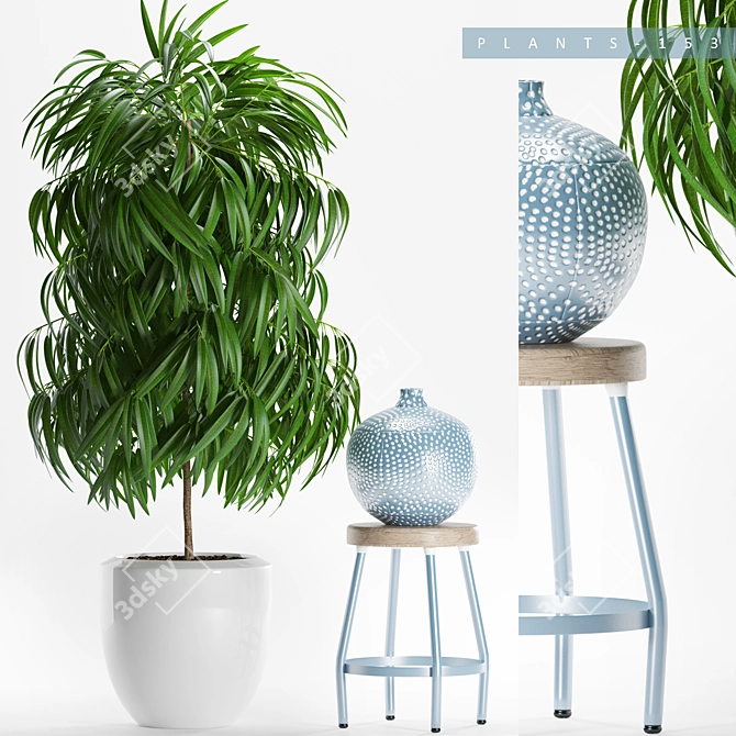 Tropical Bliss: Beautiful Plant Collection 3D model image 1