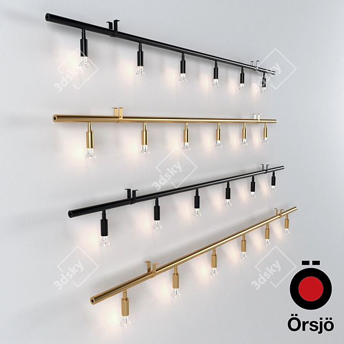 Star 6 Pendant: Brass & Black 3D model image 3
