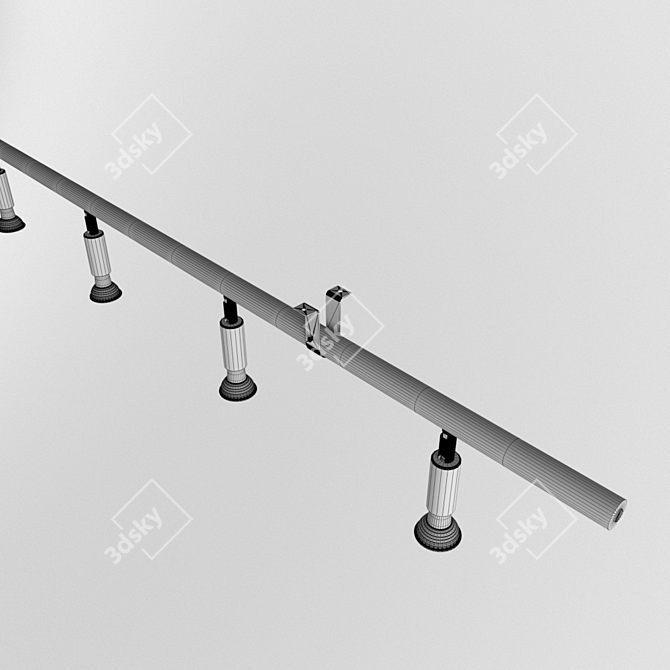 Star 6 Pendant: Brass & Black 3D model image 2