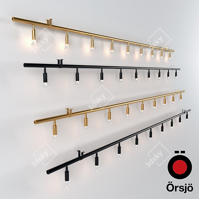 Star 9 Pendant: Timeless Brass Elegance 3D model image 1