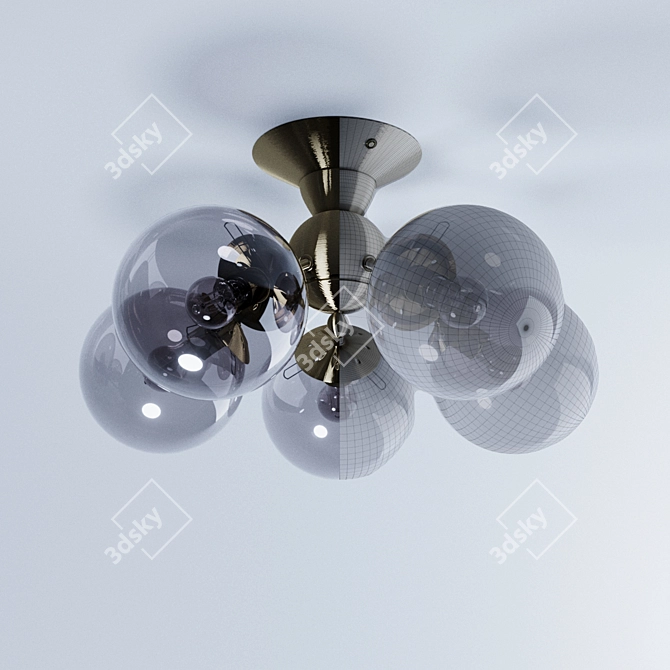 Modern Glass Chandelier: De Markt OLIVIA 6 3D model image 3