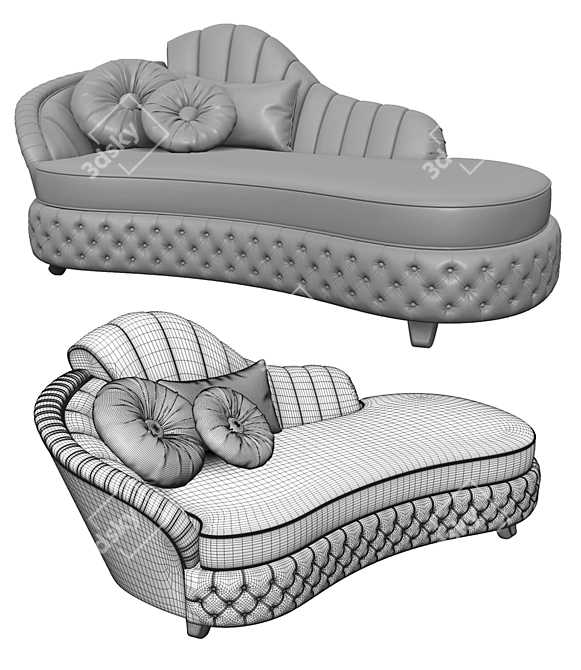 Sophisticated Sipario Sofa Bed 3D model image 3