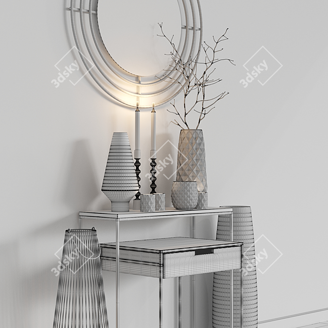 CB2 Mesh Smoothing Decor Set 3D model image 3