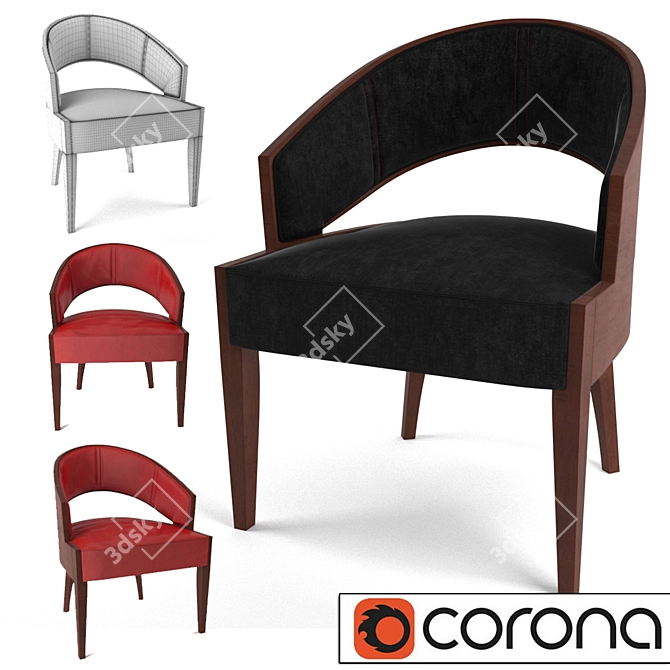 Title: Peggy Chair, Selva 3D model image 1