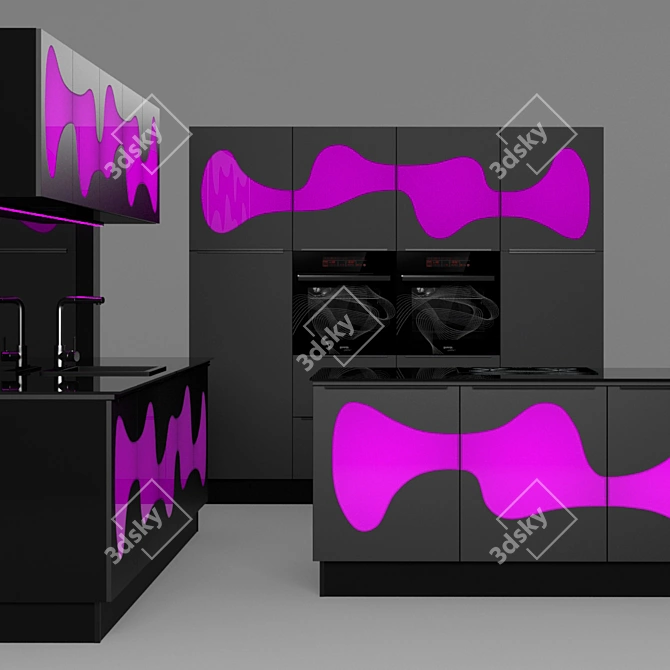 Modern Kitchen Set: Maria Karma 3D model image 2