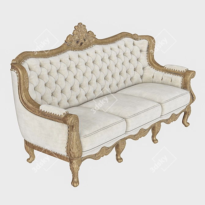 Cosy Comfort Velvet Sofa 3D model image 1