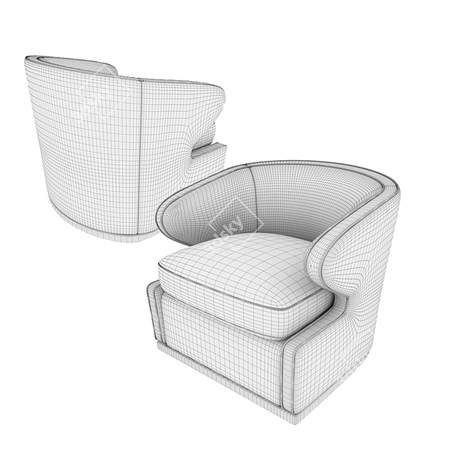 "Eichholtz Dorset Armchair: Classic American Sophistication 3D model image 3