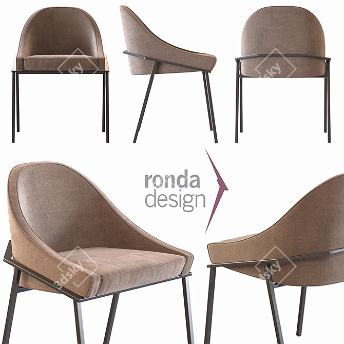 IZOARD Chair: Modern Elegance 3D model image 1