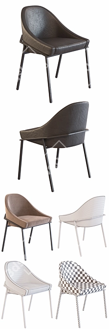 IZOARD Chair: Modern Elegance 3D model image 2