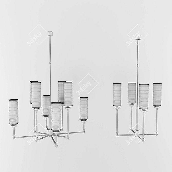 ZIYI Large Flush Mount Ceiling Light 3D model image 3