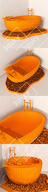 Smooth Bath Stone for 3D Max 3D model image 3