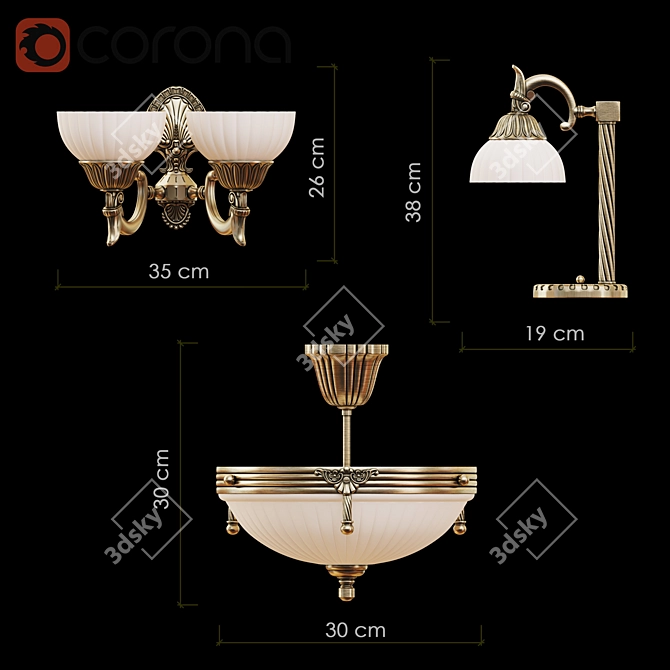 Elegant Afrodita Light: Illuminate Your Space 3D model image 1