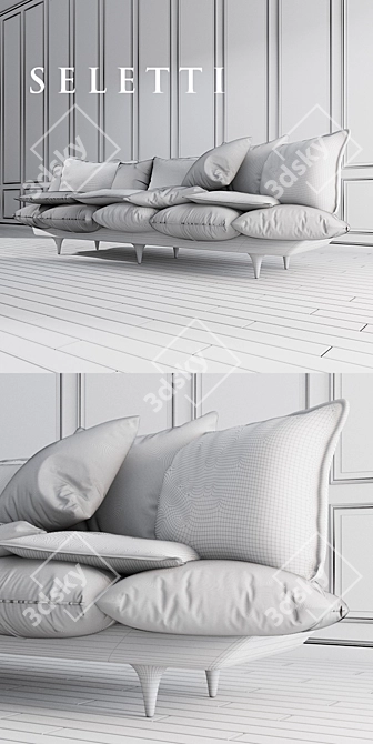 Seletti Comfy Blue Sofa: Modern Design, Ultimate Comfort 3D model image 3