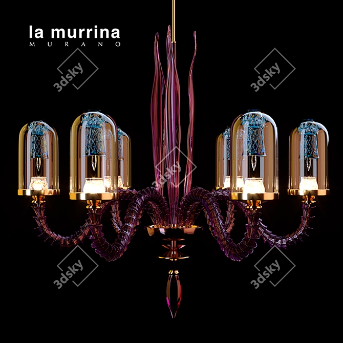 Ethereal Glass Garden Chandelier 3D model image 1