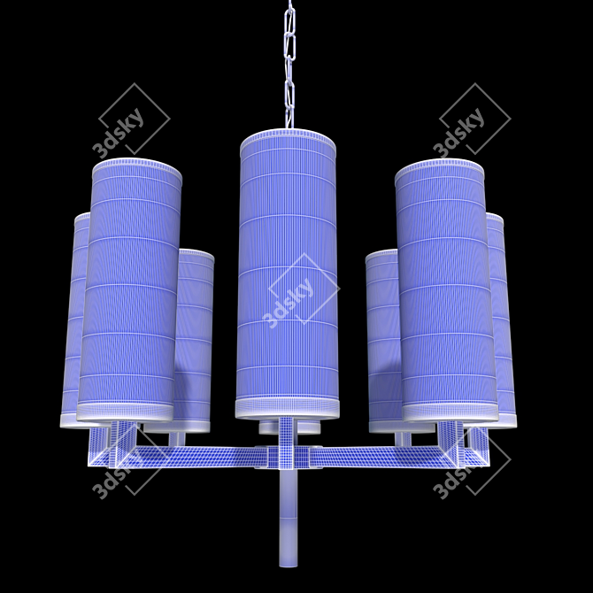 Liaison Vintage Brass Chandelier 3D model image 3