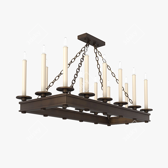 Elegant Cienfuegos Pendant Light 3D model image 1