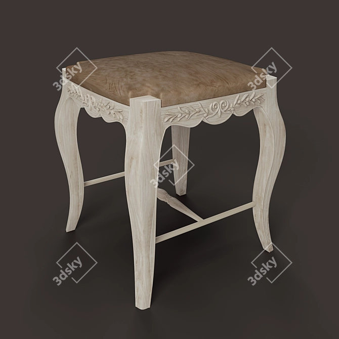 Rustic Romance Stool 3D model image 1