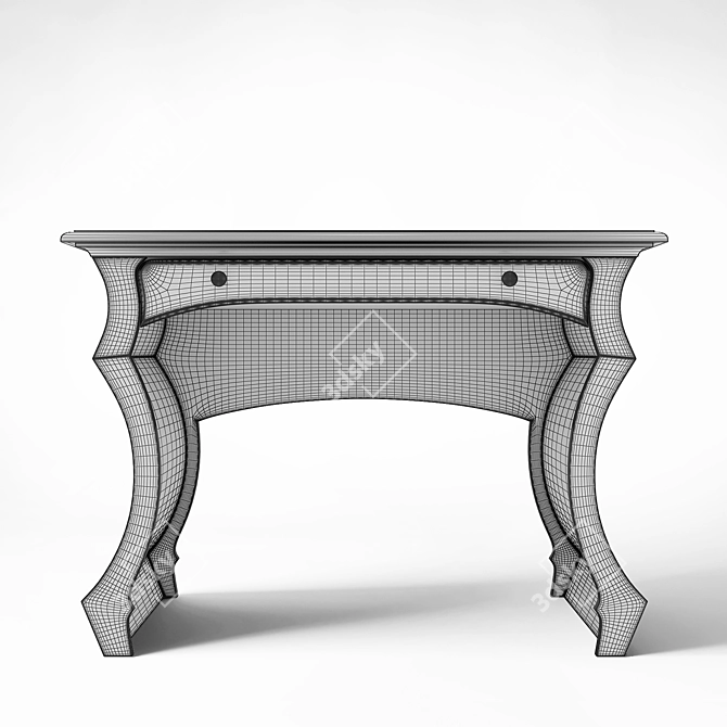 Elegant Writing Desk by Dust 3D model image 3