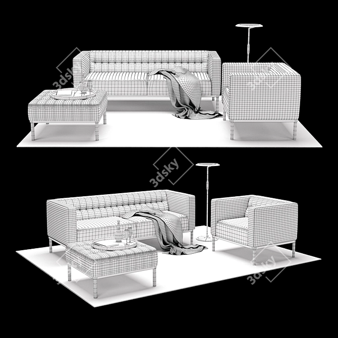 Modern Otto Set - Stylish and Comfortable 3D model image 3