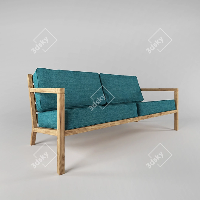 Title: Woodwerk Aspen Sofa 3D model image 1