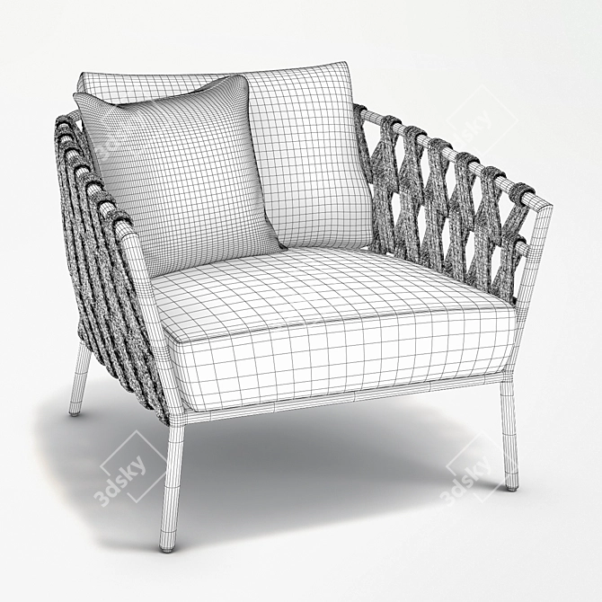 Vincent Sheppard Leo Lounge Chair - Contemporary Comfort for Stylish Spaces 3D model image 3