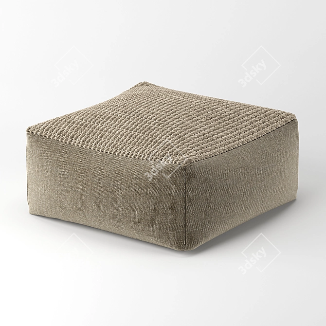 Adjustable Knit Pouf 3D model image 1