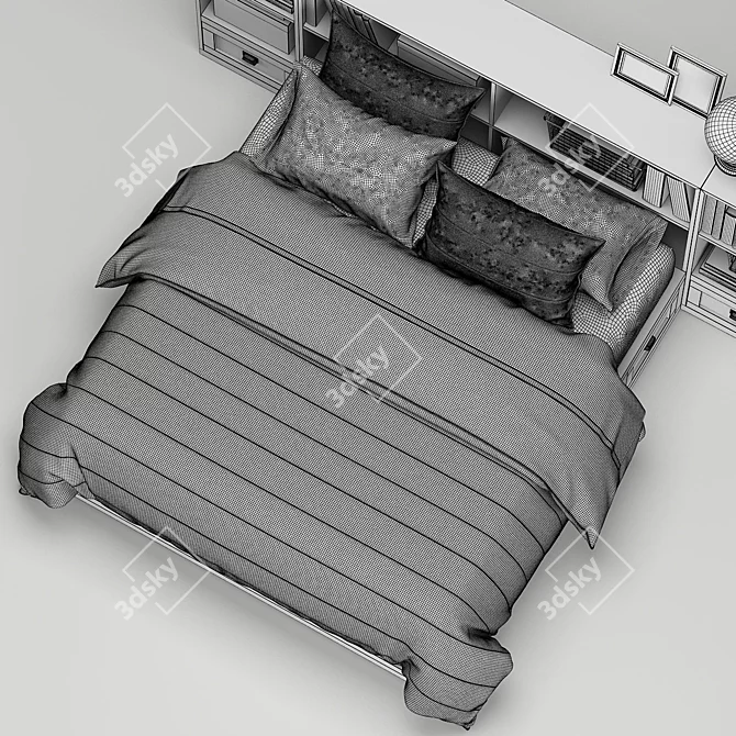 Keynes Storage Bed: Functional and Stylish 3D model image 3