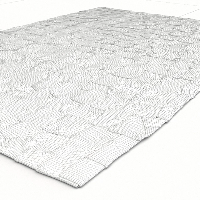 Denim Pocket Rug - 2000x1400 Size 3D model image 3