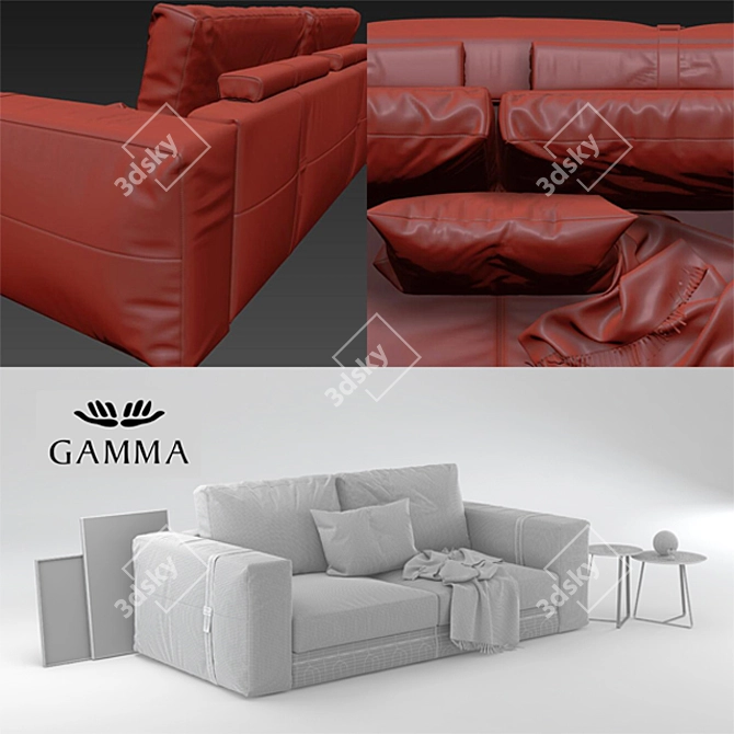Vintage Leather Richmond Sofas 3D model image 3