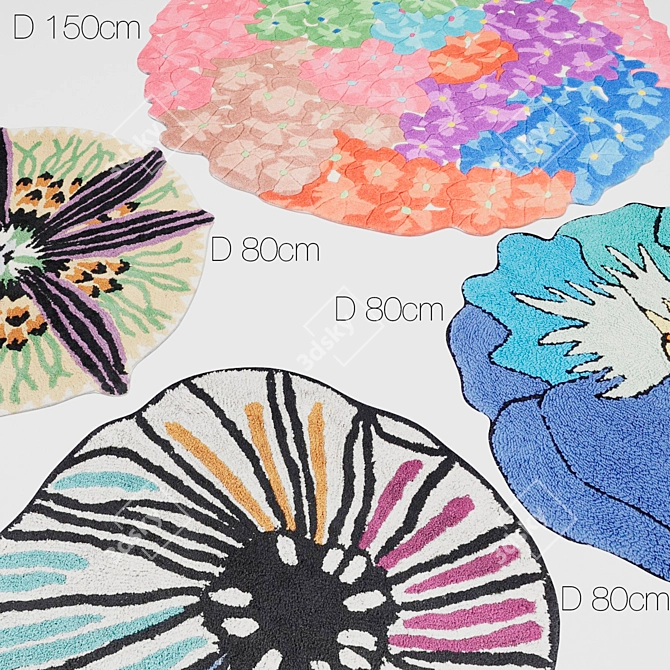 Missoni Home Carpets: Stylish & Versatile 3D model image 2