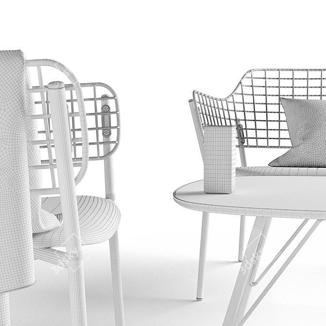 Emy Lyze Outdoor Furniture Set 3D model image 3