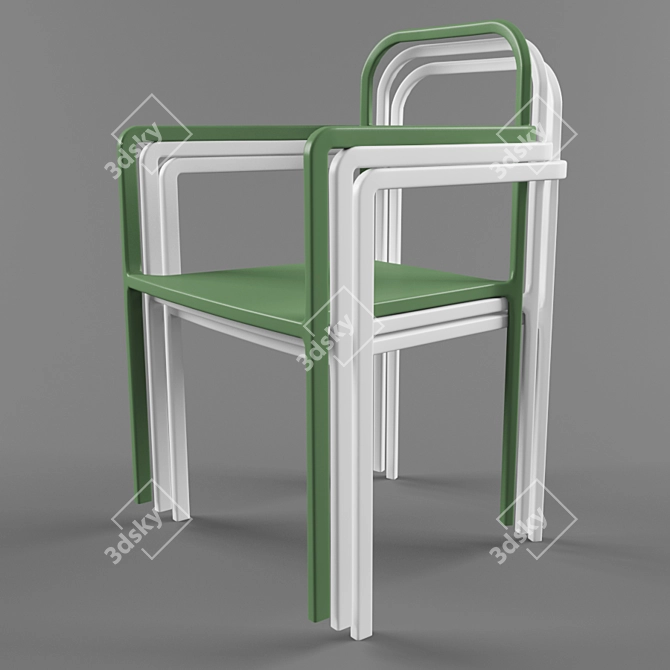 Ypperlig Stool: Sleek and Comfortable 3D model image 1
