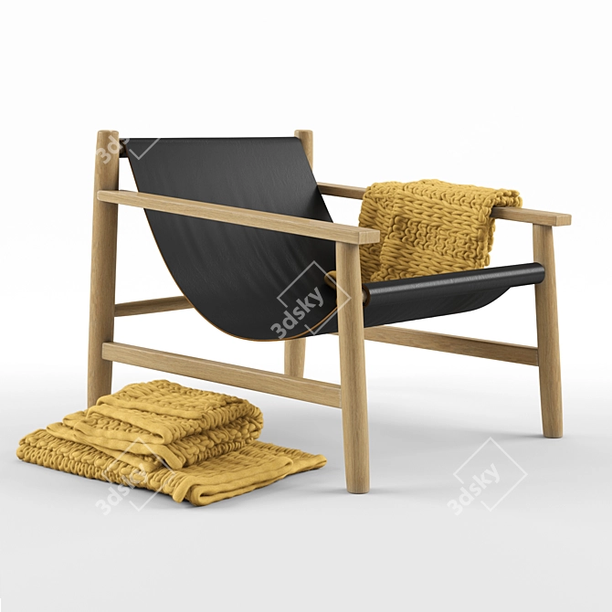 Elegant Starling Leather Chair 3D model image 1